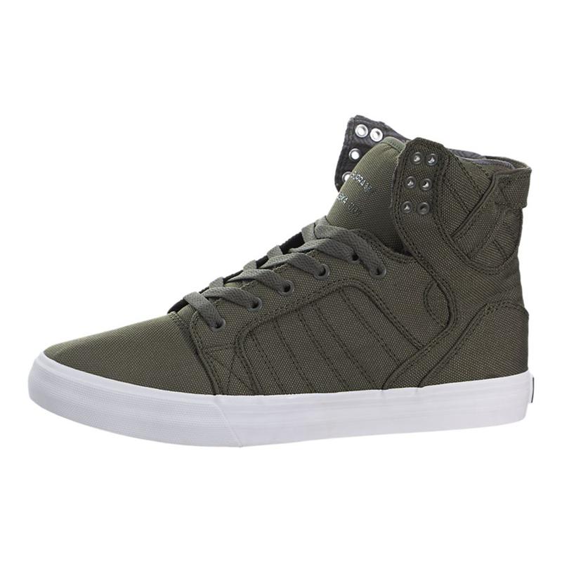 Buty Supra SKYTOP - Sneakersy Wysokie Damskie - Zielone (XLDE-08653)